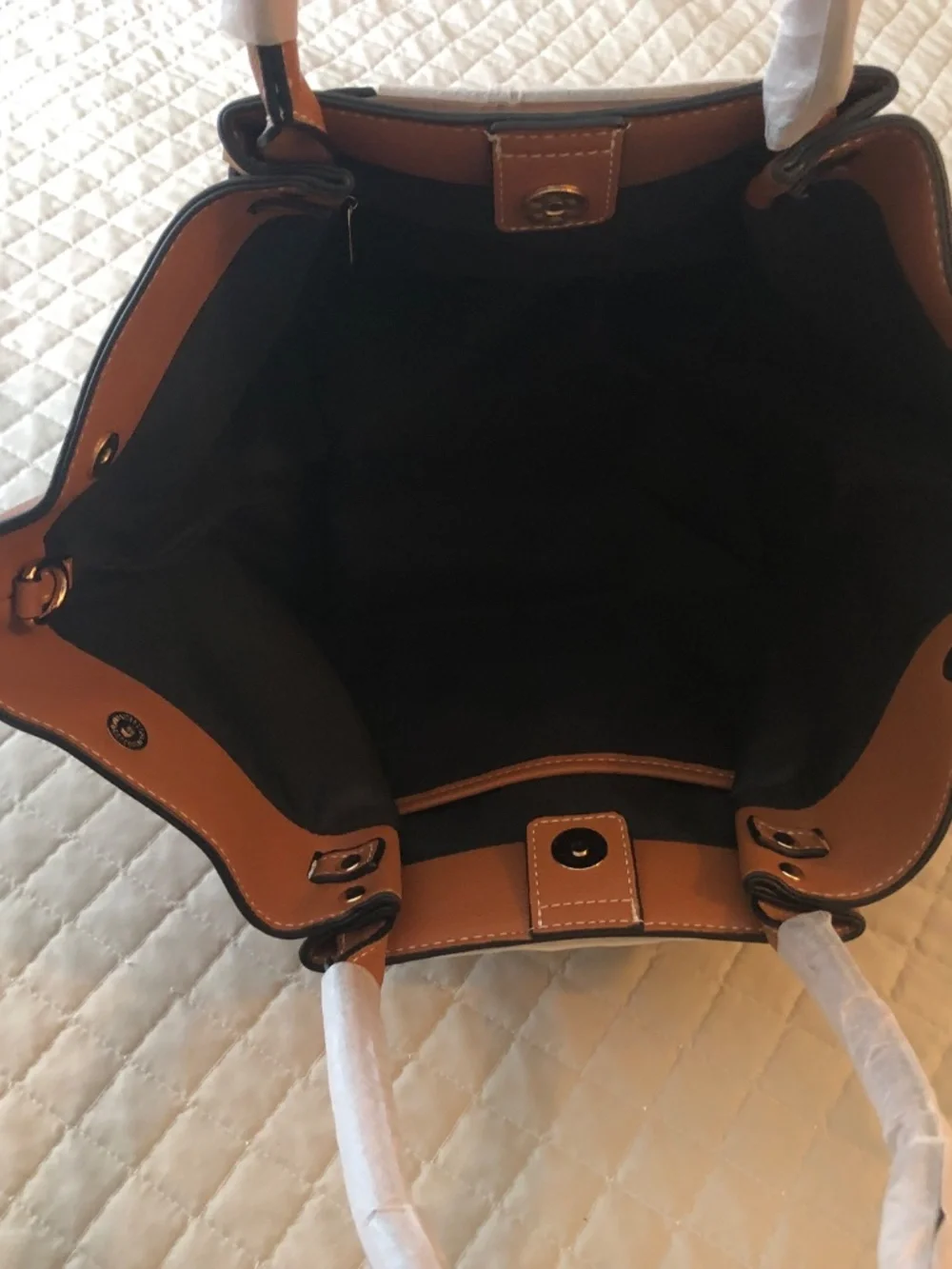 NWOT Cognac Tote Bag — Never Carried